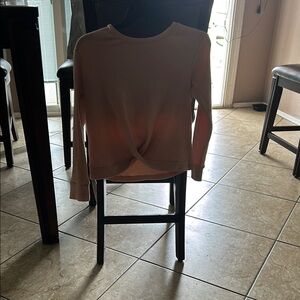 Women's Beige Twist-Back Top